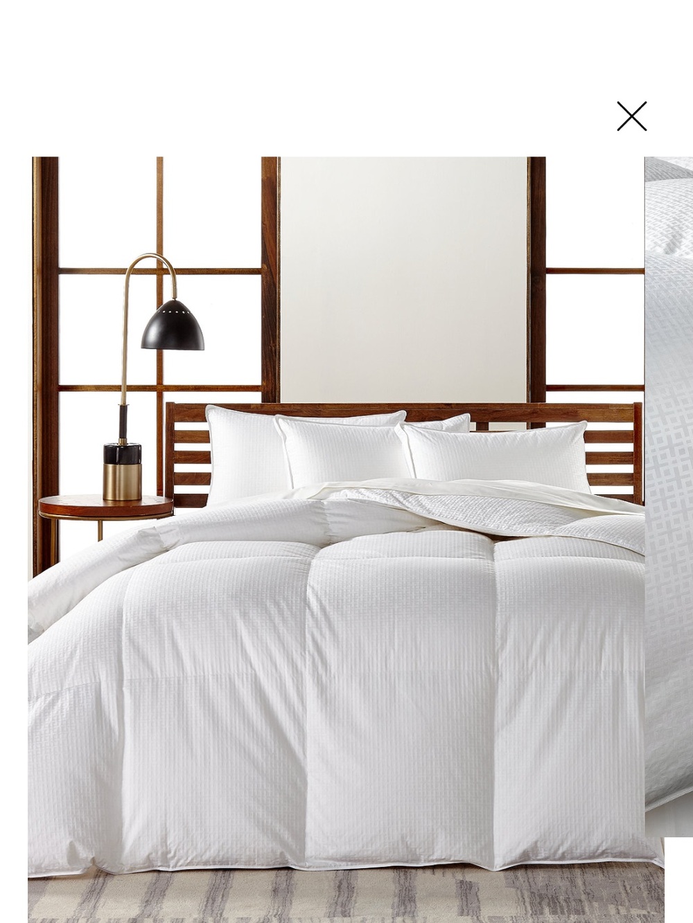 Hotel Collection King Medium Weight European White Goose Down Comforter - NWT